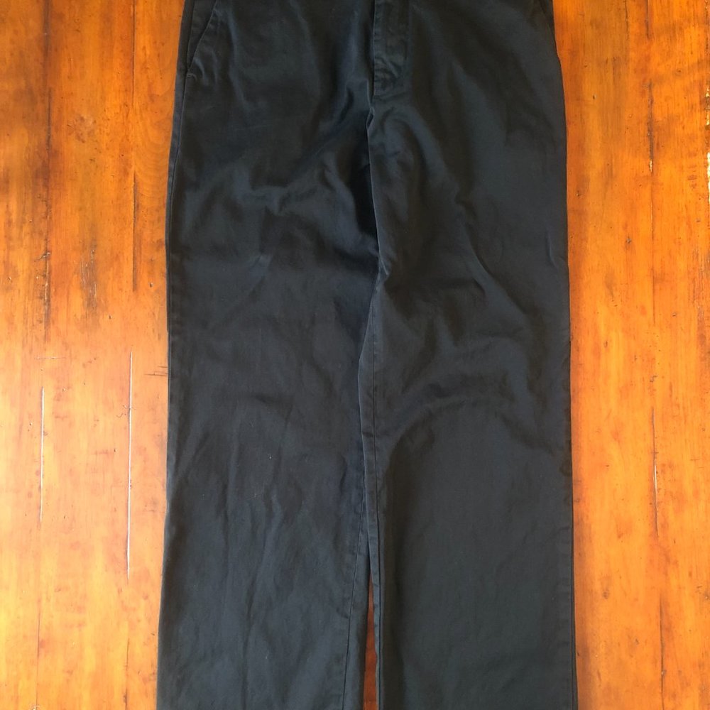 MENS THEORY BLACK 100% COTTON CHINOS SIZE 34 INSEAM 31.5" WASHED BUT NEVER WORN